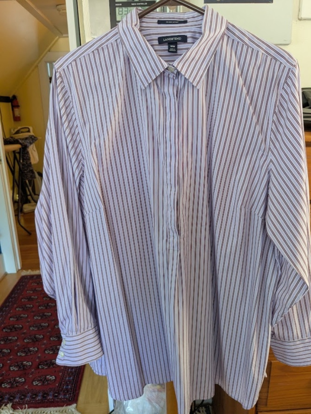 Land's End Striped Popover Tunic, Women's Plus Size 18w, NWOT